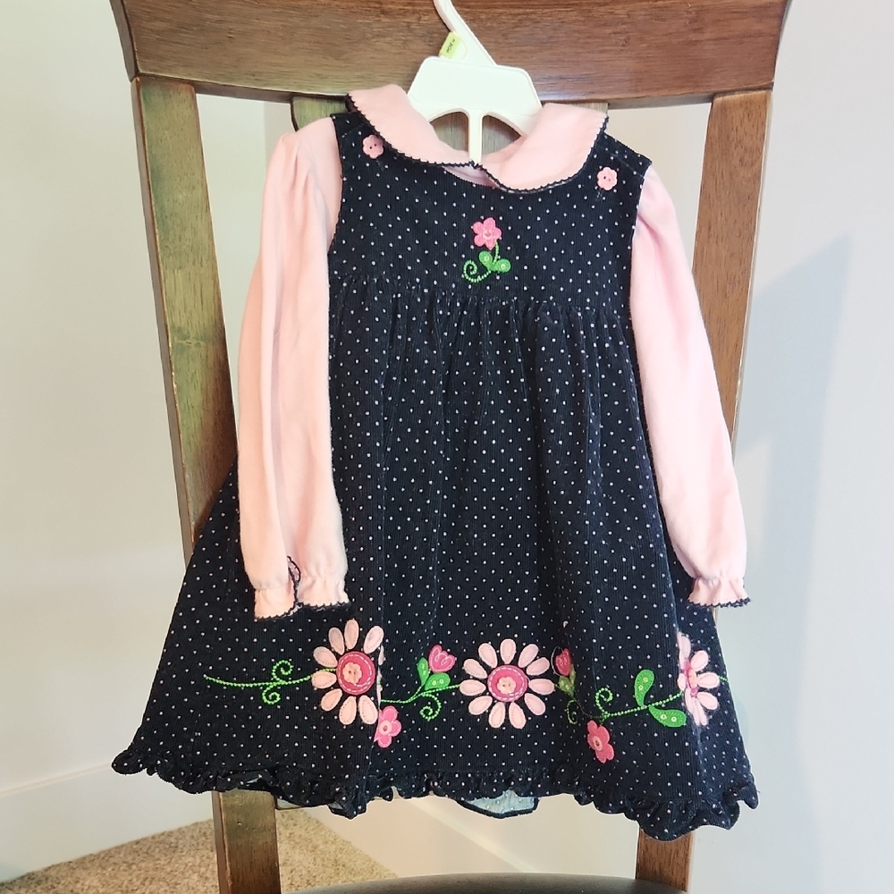 Retro Navy Poke-a-dot Dress